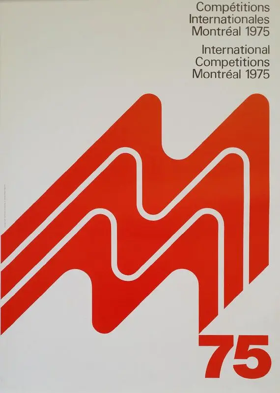 Montréal 1975 International Competitions poster (bilingual)