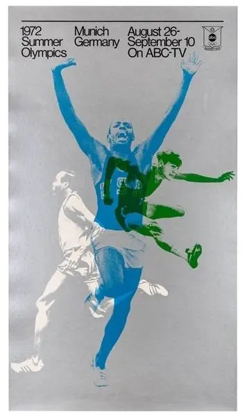 1972 Munich Summer Olympics promotional poster — ABC-TV broadcast
