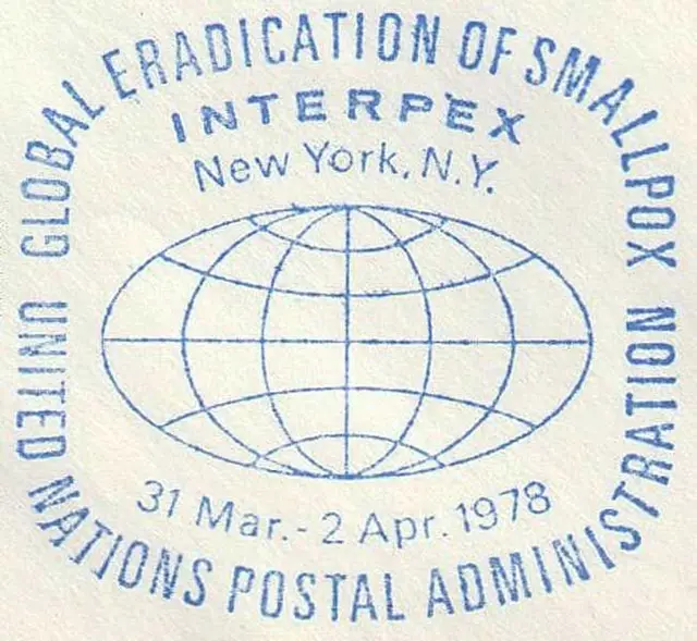 1978 United Nations 'Global Eradication of Smallpox' INTERPEX postmark — New York