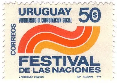 Uruguay 1973 postage stamp — Festival de las Naciones (50$)
