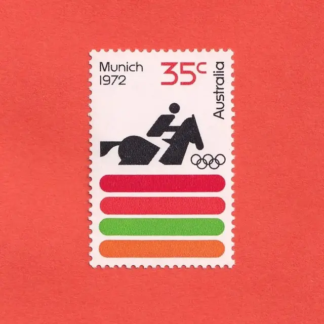 Australia 35c Munich 1972 Olympic Equestrian Postage Stamp