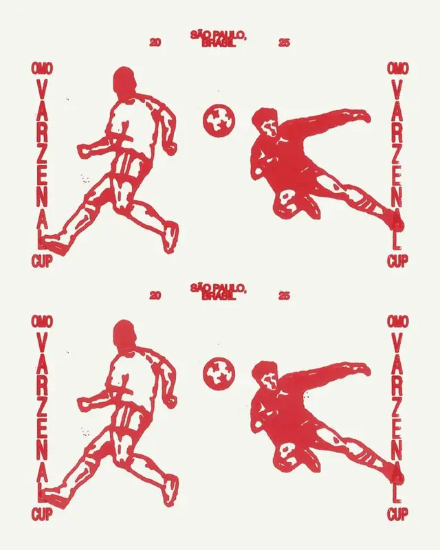 VARZENAL CUP — Sao Paulo, Brasil (red stamp-style soccer poster)