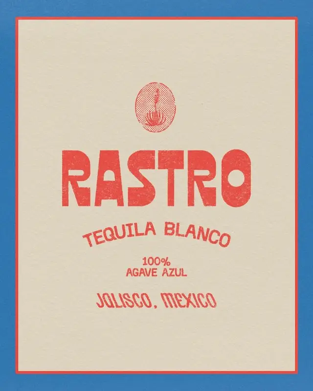 RASTRO Tequila Blanco label poster