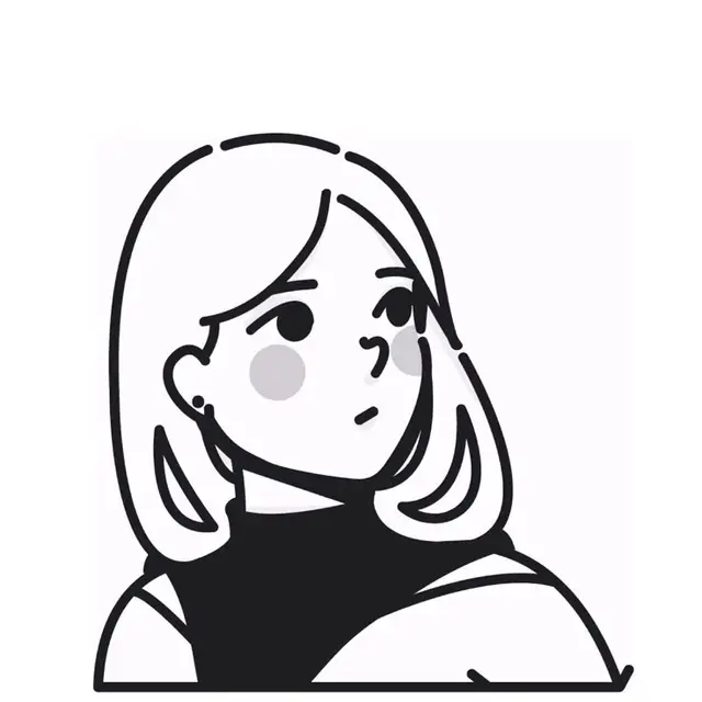 Minimal Monochrome Line Portrait — Woman in Turtleneck