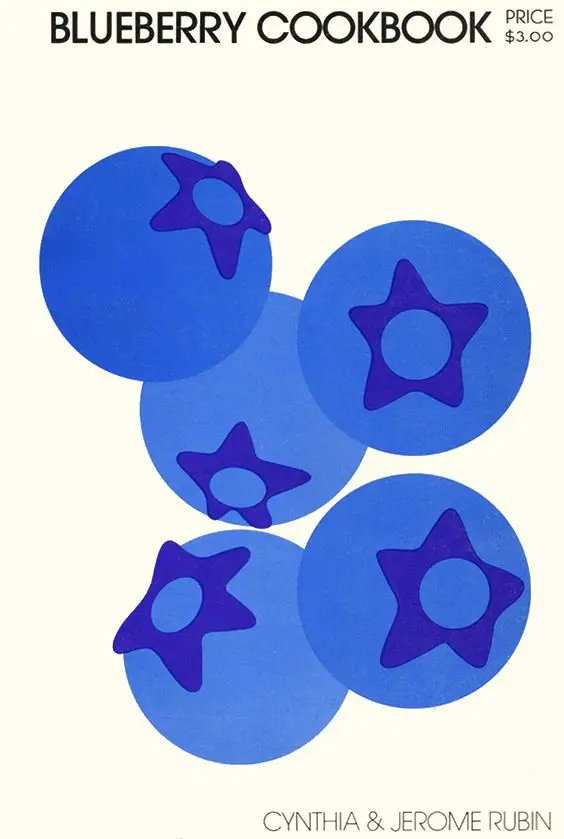 Blueberry Cookbook — stylized blueberry cover (Cynthia & Jerome Rubin)