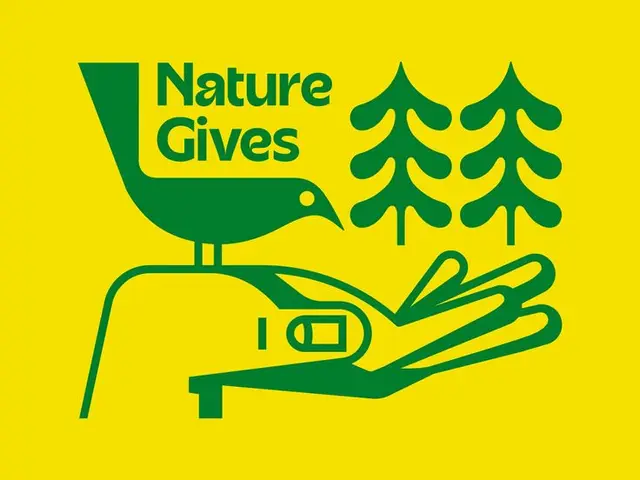 Nature Gives — retro two-color environmental poster