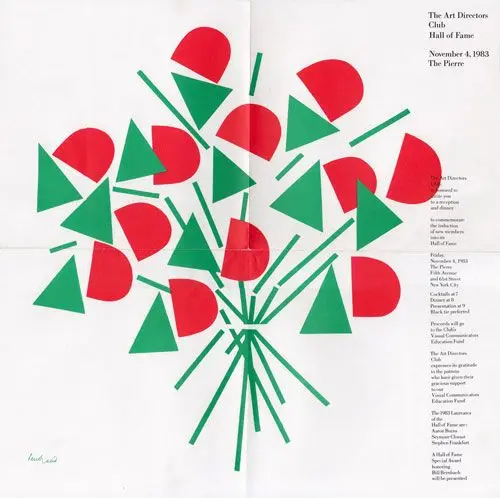 Art Directors Club Hall of Fame poster — geometric bouquet (November 4, 1983)