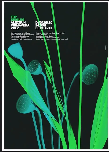 Alecsun Primavera Vol2 — Neon-green Botanical Club Poster