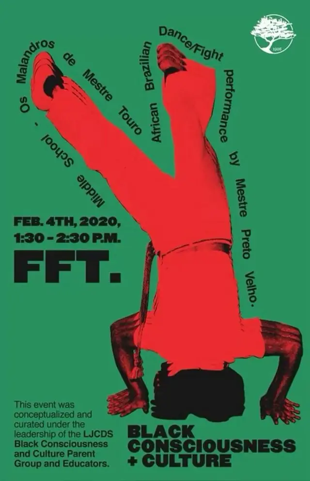 Black Consciousness + Culture — FFT. capoeira performance poster (Feb 4, 2020)