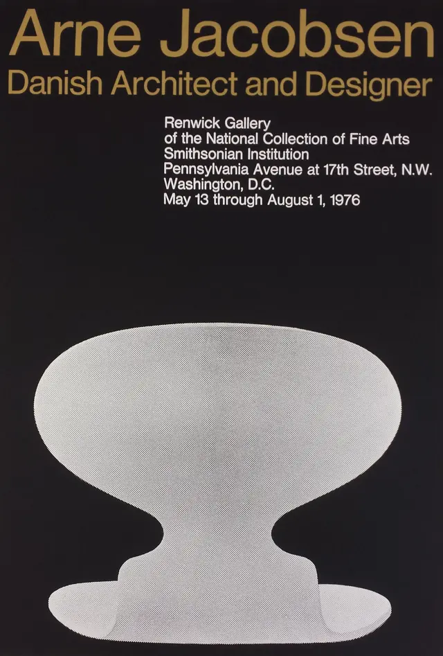 Arne Jacobsen — Renwick Gallery exhibition poster, 1976
