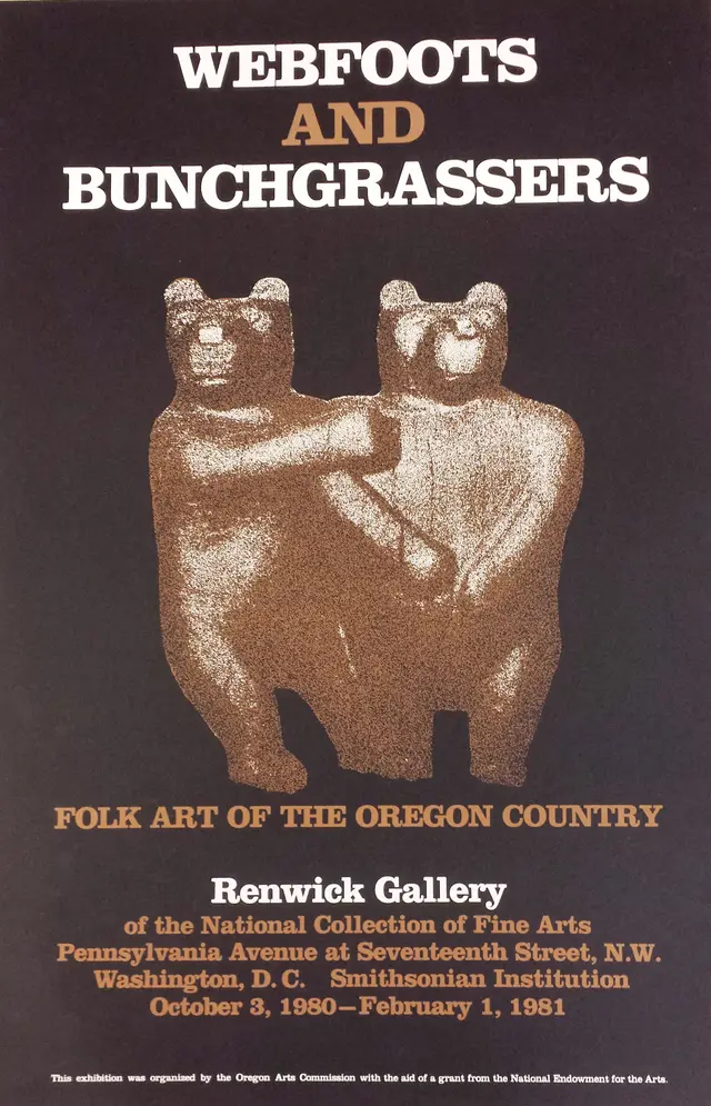 Webfoots and Bunchgrassers — Renwick Gallery exhibition poster