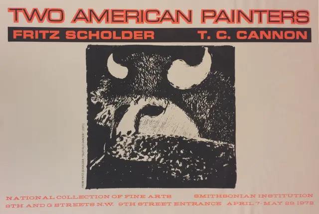 Two American Painters — Smithsonian exhibition poster (1972)