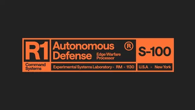 R1 Autonomous Defense S-100 technical label