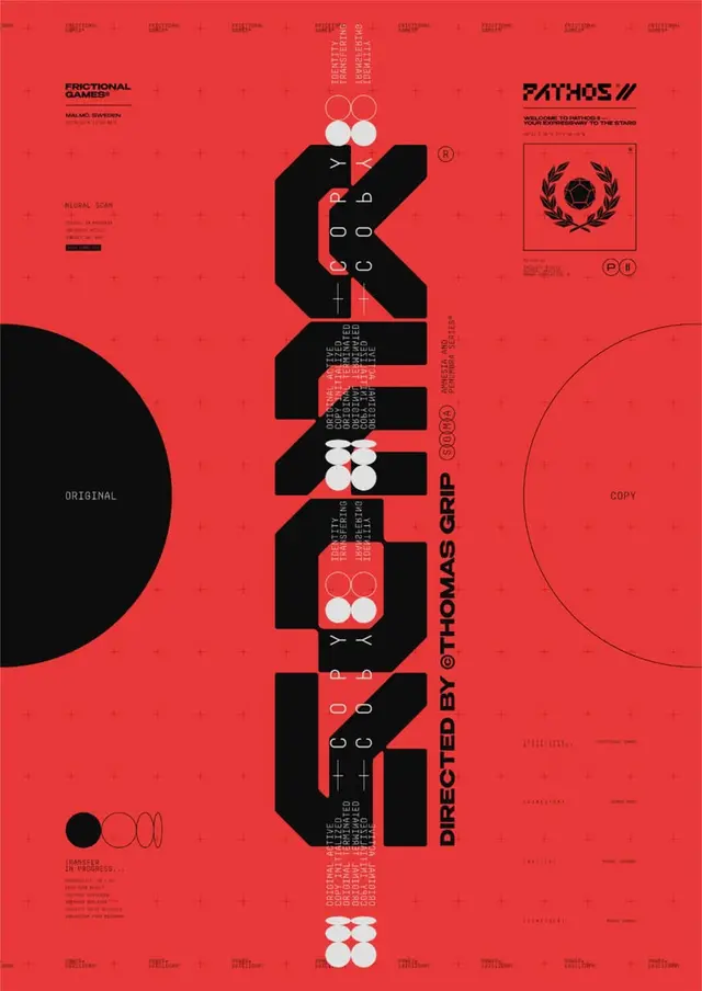 Red & Black 'COPY' Typographic Poster — Directed by @THOMAS GRIP