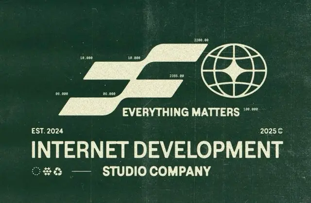 Internet Development — Studio Company vintage green poster