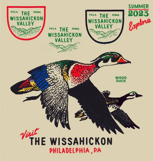 Visit the Wissahickon — Wood Duck travel poster (Philadelphia)