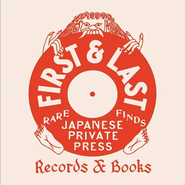 First & Last — red vinyl record poster logo for Japanese private press