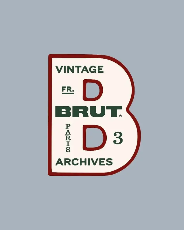 Vintage BRUT Paris archives 'B' badge
