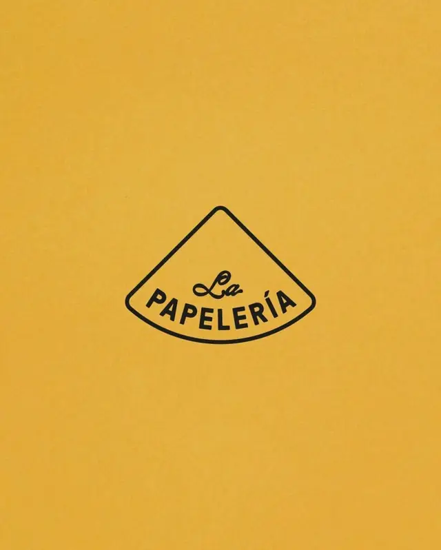 La Papelería — minimalist mustard stationery logo