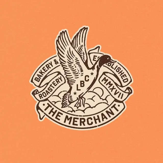 The Merchant — vintage bakery & roastery badge logo