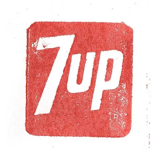 Distressed red 7up rubber-stamp logo (rounded-square)