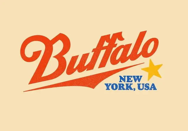 Buffalo — retro script wordmark with star (New York, USA)