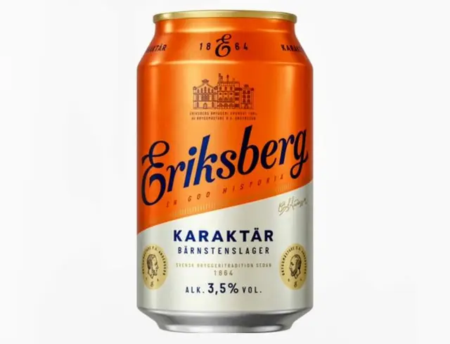 Eriksberg Karaktär Bärnstenslager aluminum beer can — 3.5% vol