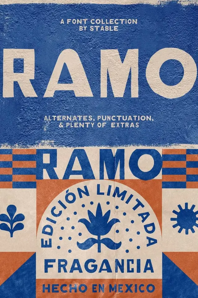 RAMO — Font collection poster (A Font Collection by Stable)