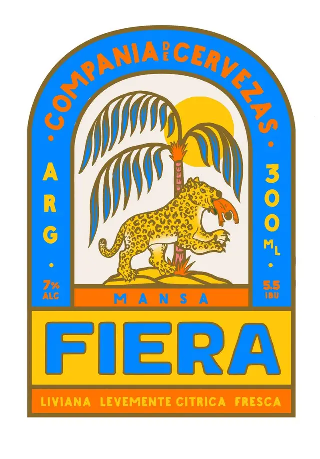 FIERA beer label — MANSA (COMPANIA DE CERVEZAS)