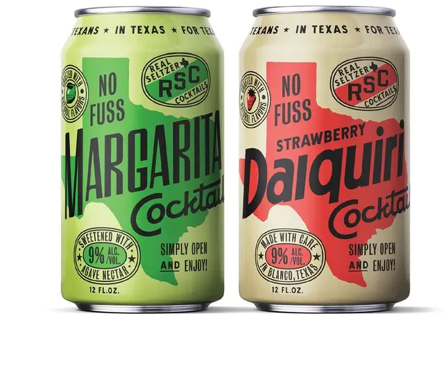 No Fuss Margarita & Strawberry Daiquiri — RSC canned cocktails, 12 fl. oz.