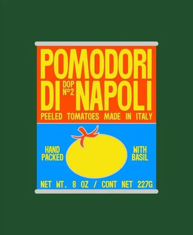 Pomodori di Napoli — retro Italian canned tomatoes label