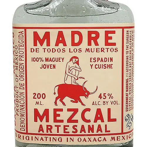 Madre de Todos los Muertos — Mezcal Artesanal label (200 ml, 45% ABV)