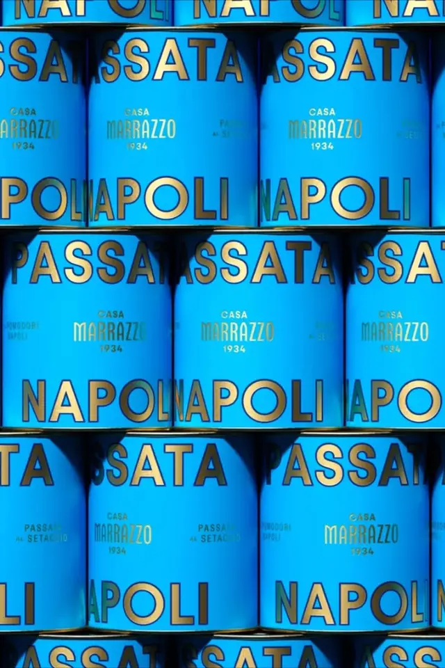 Stacked Napoli Passata Cans — Casa Marrazzo 1934