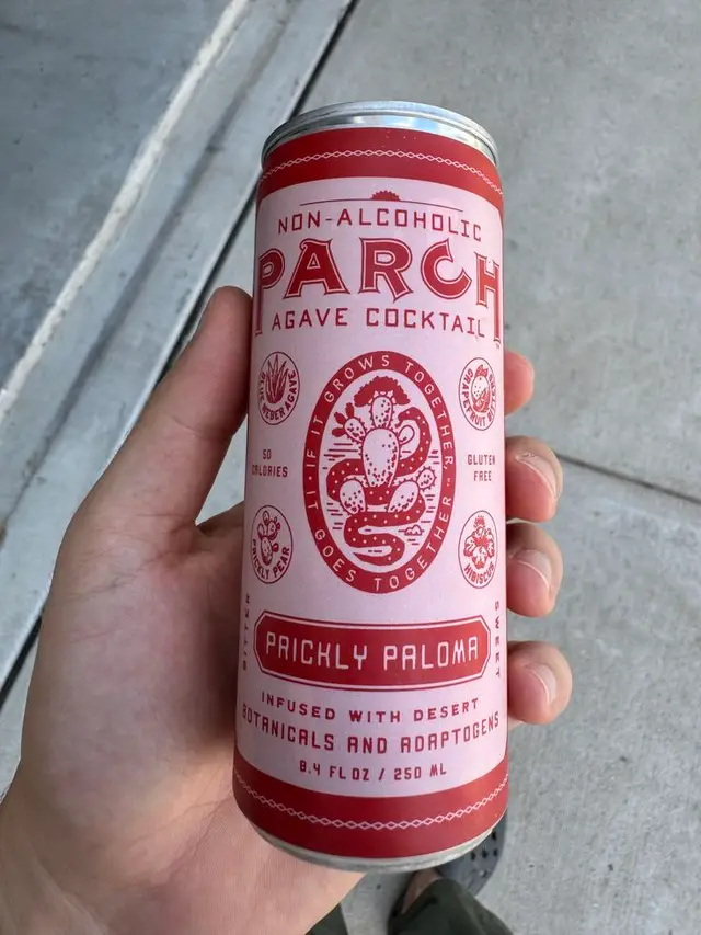 PARCH Prickly Paloma — Non-Alcoholic Agave Cocktail (pink can)