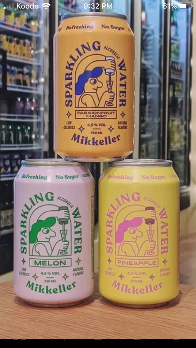 Mikkeller Sparkling Water cans — Passionfruit Mango, Melon, Pineapple