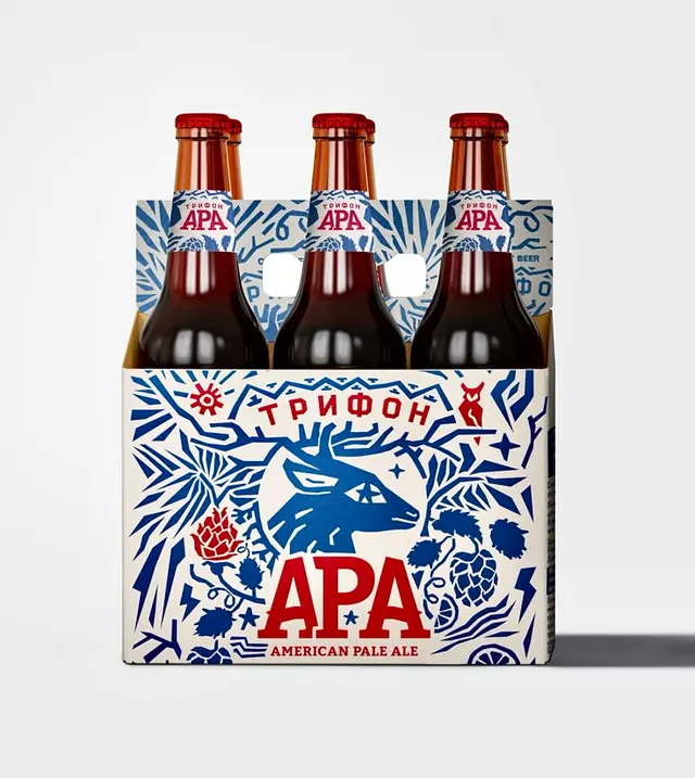 APA American Pale Ale six-pack with illustrated carrier (ТРИФОН)
