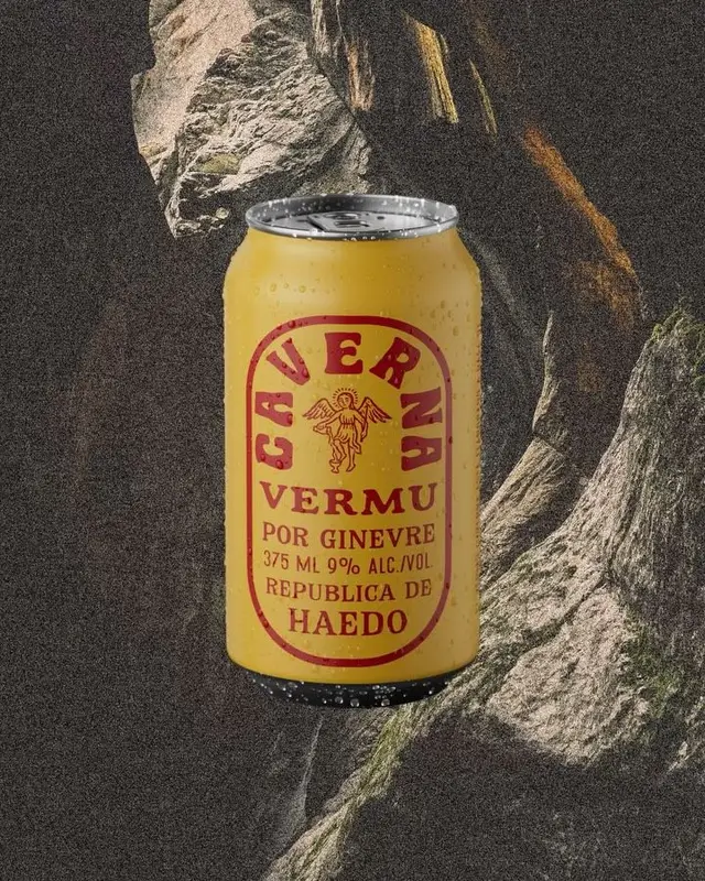 Caverna Vermu — yellow 375 ml canned vermouth (9% alc.)
