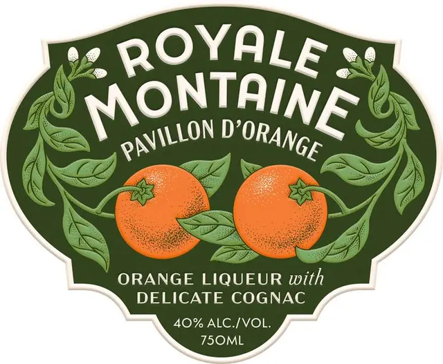 Royale Montaine Pavillon d'Orange — vintage orange liqueur label