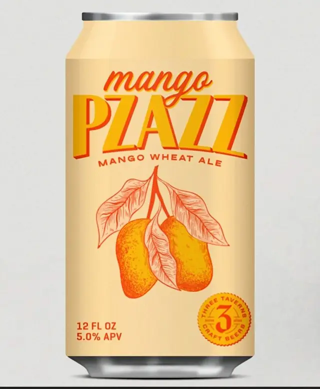 Mango Pizazz — Mango Wheat Ale aluminum can label
