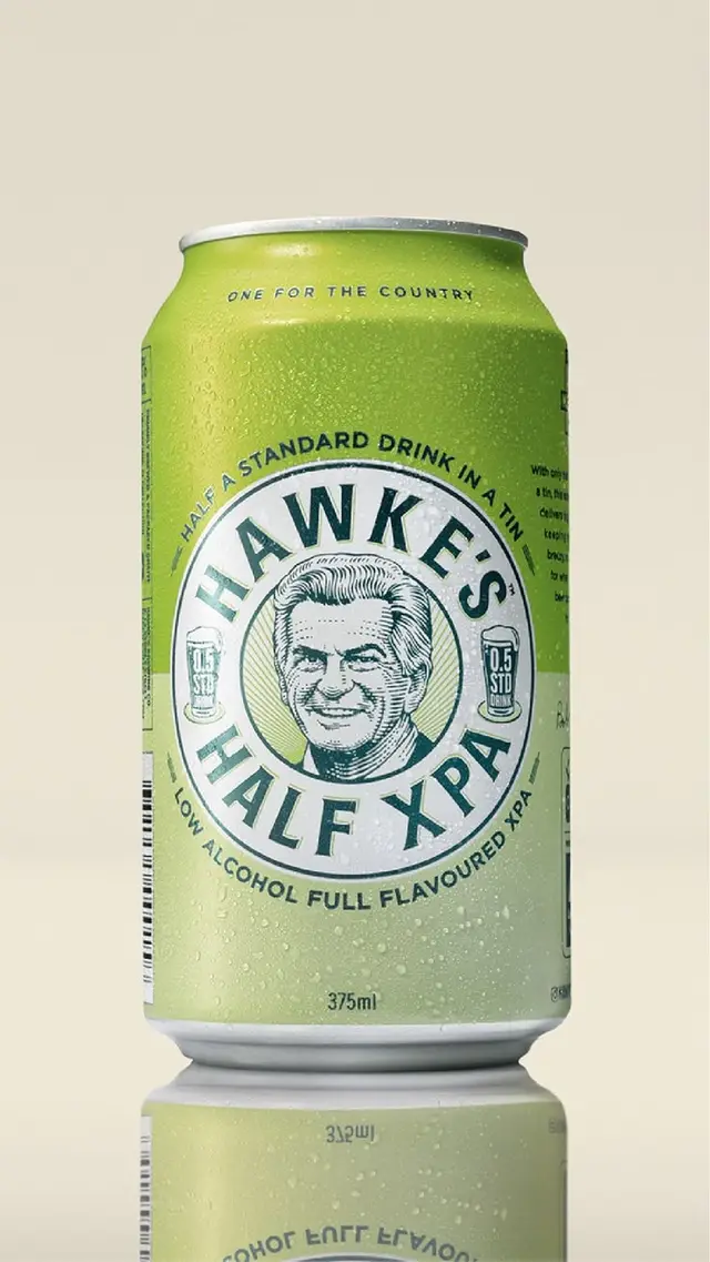 Hawke's Half XPA lime-green 375ml can — low-alcohol XPA product shot