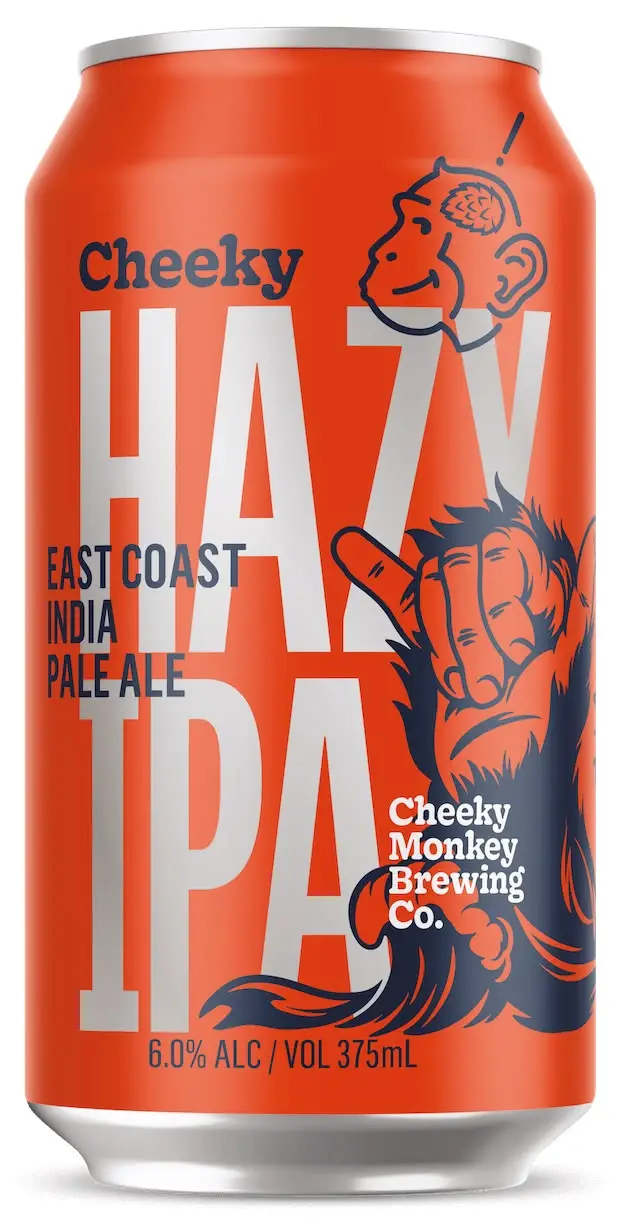 Cheeky Monkey Brewing Co. — Hazy IPA 375 mL orange can