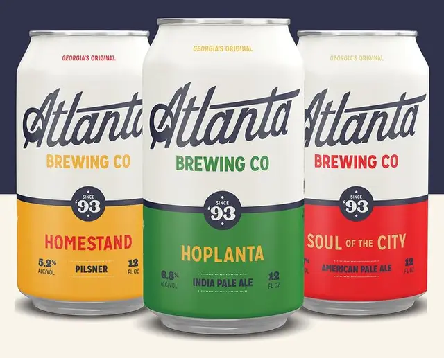 Atlanta Brewing Co. cans — Homestand, Hoplanta, Soul of the City