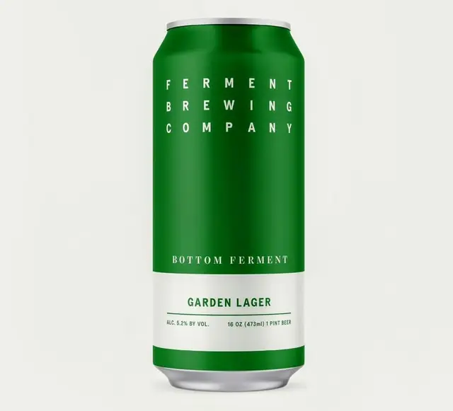 Ferment Brewing Company — Garden Lager 16 oz green can