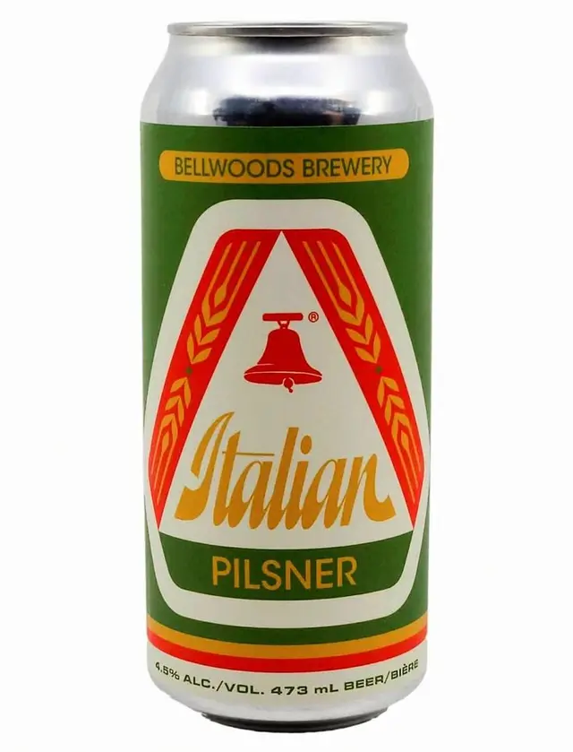 Bellwoods Brewery Italian Pilsner — 473 mL tall can with retro green label