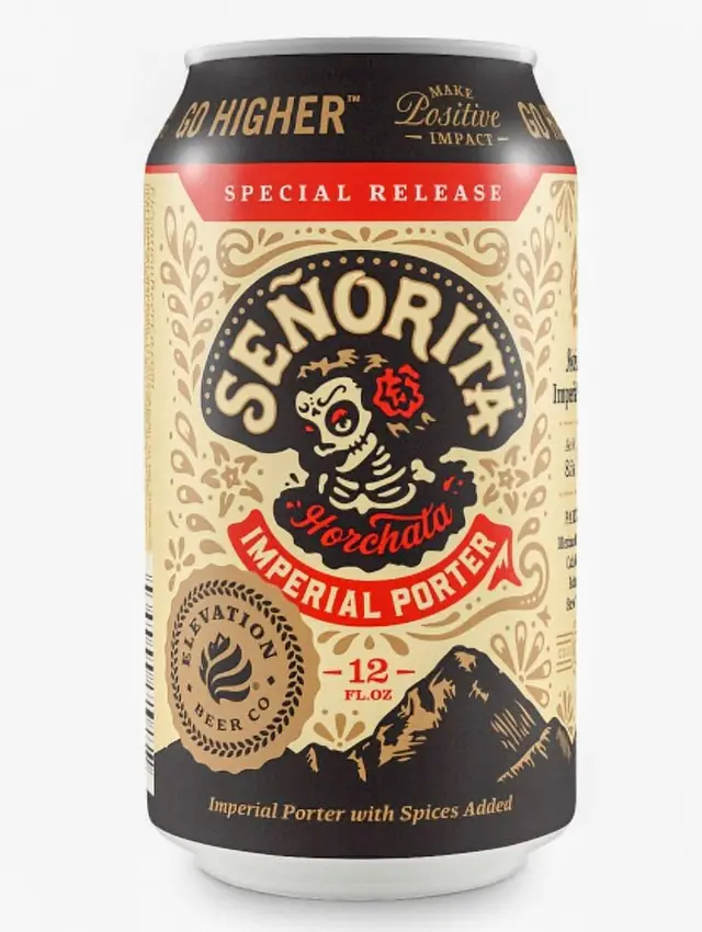 SENORITA Horchata Imperial Porter — Elevation Beer Co. 12 fl. oz can (Special Release)