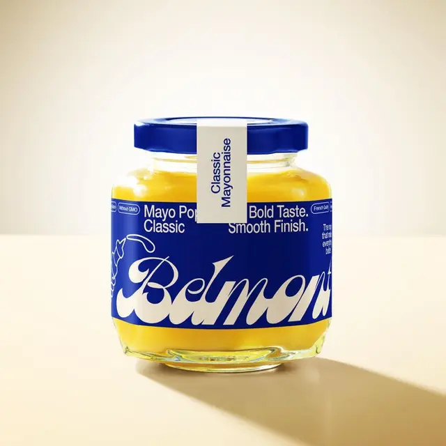 Belmont Classic Mayonnaise — blue-labeled glass jar product shot