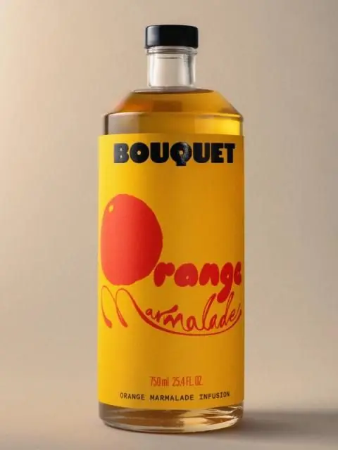 BOUQUET Orange Marmalade Infusion — yellow label glass bottle