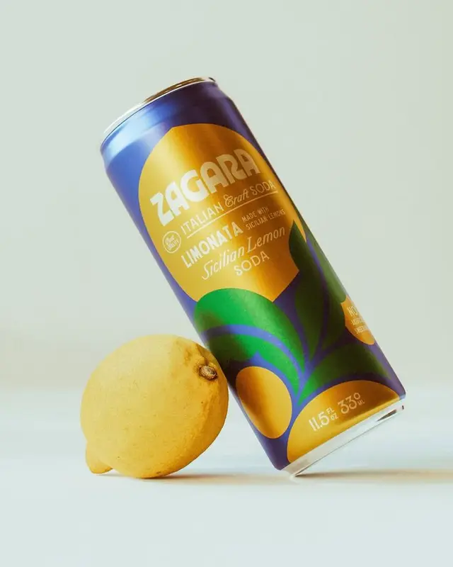 ZAGARA Limonata — Sicilian Lemon Soda can product shot