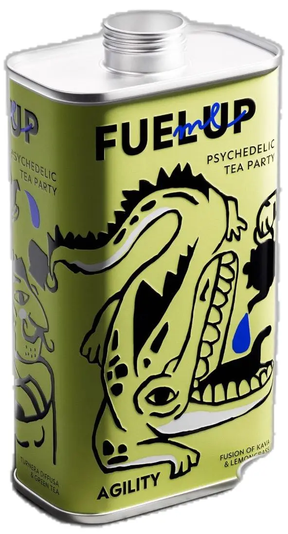 FUEL UP — Psychedelic Tea Party metal can (Agility)