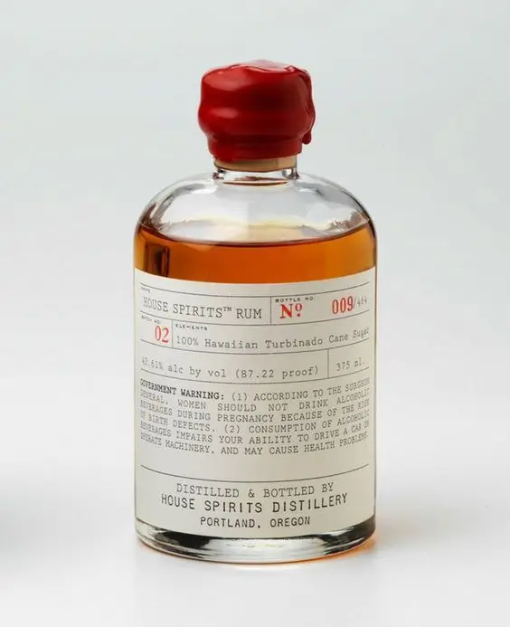 House Spirits Rum — small-batch bottle with red wax seal